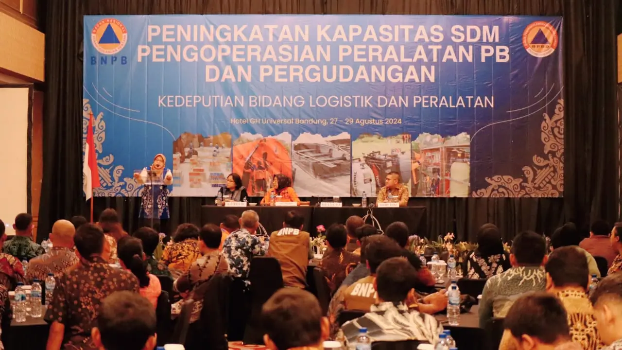 BNPB Gelar Peningkatan Kapasitas SDM Pengoperasian Peralatan dan Pergudangan Penanggulangan Bencana